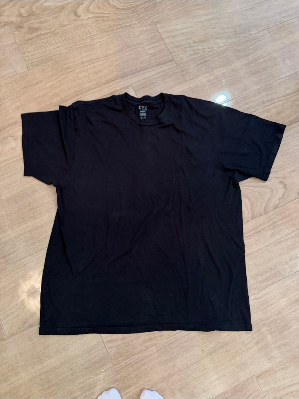 Men's Black Crewneck Short Sleeve Tee